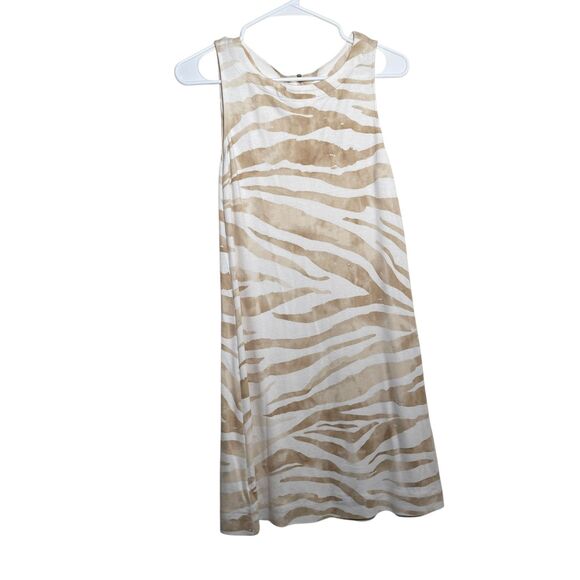 Tommy Bahama Dress Women's Small Brown Animal Printed Shift Sleeveless Casual - Picture 1 of 10